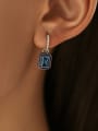 thumb 925 Sterling Silver Cubic Zirconia Geometric Dainty Single Earring 1