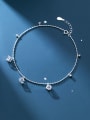 thumb 925 Sterling Silver  Minimalist  Cubic Zirconia Geometric Anklet 0