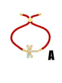 thumb Brass Cubic Zirconia Heart Bohemia Handmade Weave Bracelet 1