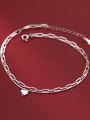 thumb 925 Sterling Silver Heart Minimalist Anklet 2
