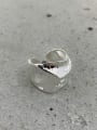 thumb 925 Sterling Silver Smooth Geometric Vintage  Wide Face Irregular  Band Ring 0
