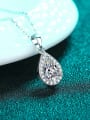 thumb 925 Sterling Silver Moissanite Water Drop Dainty Necklace 3