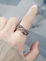 thumb 925 Sterling Silver Bead Geometric Trend Stackable Ring 1