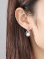thumb 925 Sterling Silver Cubic Zirconia White Geometric Trend Drop Earring 1