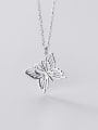 thumb 925 Sterling Silver Butterfly Vintage Necklace 2
