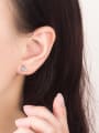 thumb 925 Sterling Silver Cubic Zirconia Triangle Minimalist Stud Earring 2