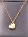 thumb Titanium Shell Heart Minimalist pendant Necklace 0