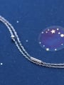 thumb 925 Sterling Silver  Geometric Minimalist Multi-layer Anklet 0