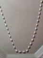 thumb Titanium Steel Imitation Pearl Heart Vintage Beaded Necklace 2