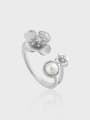 thumb 925 Sterling Silver Flower Cute Band Ring 0