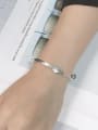 thumb Vintage Sterling Silver With Simple Retro Geometry Multi-Layer Chain Bracelets 1