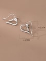 thumb 925 Sterling Silver Cubic Zirconia Heart Minimalist Stud Earring 3