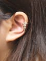 thumb Brass Cubic Zirconia Wing Vintage Stud Earring 1