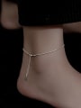 thumb 925 Sterling Silver Simple snake bone chain  Anklet 2