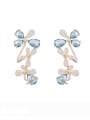 thumb Brass Cubic Zirconia Dragonfly Luxury Cluster Earring 4