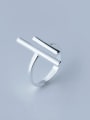 thumb 925 Sterling Silver Irregular Minimalist Band Ring 2