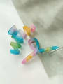 thumb Trend Geometric Alloy Resin Multi Color Jaw Hair Claw 2