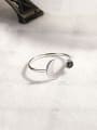 thumb 925 Sterling Silver Cubic Zirconia Moon Minimalist Band Ring 3