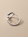 thumb 925 Sterling Silver Hollow Geometry  Minimalist Band Ring 2