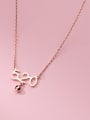thumb 925 Sterling Silver Number Minimalist Necklace 0