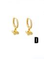 thumb Brass Cubic Zirconia Animal Vintage Huggie Earring 4