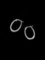 thumb 925 Sterling Silver Geometric Minimalist Huggie Earring 0