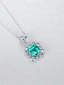 thumb 925 Sterling Silver Cubic Zirconia Geometric Trend Necklace 2