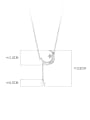 thumb 925 Sterling Silver Shell Moon Minimalist Lariat Necklace 4