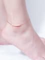 thumb 925 Sterling Silver Freshwater Pearl Irregular Minimalist  Anklet 1
