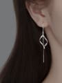 thumb 925 Sterling Silver Tassel Minimalist Hook Earring 1