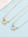 thumb 925 Sterling Silver Simple two-color plating irregular pendant Necklace 2