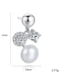 thumb 925 Sterling Silver Freshwater Pearl Round Ball Trend Drop Earring 4