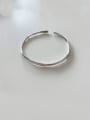 thumb 925 Sterling Silver Vintage Special Shaped Thin Bracelet Cuff Bangle 3