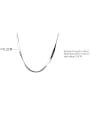 thumb 925 Sterling Silver  Minimalist Snake Bone Chain Necklace 3