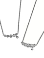 thumb Vintage Sterling Silver With Gun Plated Vintage Round Necklaces 3