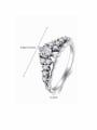 thumb 925 Sterling Silver Cubic Zirconia Crown Vintage Band Ring 1