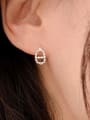thumb 925 Sterling Silver Bead Geometric Minimalist Earring 2