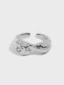 thumb 925 Sterling Silver Irregular Minimalist Band Ring 0