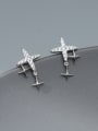 thumb 925 Sterling Silver Cubic Zirconia Cross Dainty Stud Earring 0