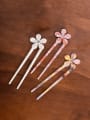 thumb Cellulose Acetate Minimalist Flower Multi Color Bun Hair Hairpin 0