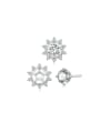 thumb 925 Sterling Silver Moissanite Round Trend Stud Earring 3