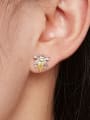 thumb 925 Sterling Silver Cubic Zirconia Bee Cute Stud Earring 1