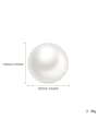 thumb 925 Sterling Silver Freshwater Pearl Round Minimalist Stud Earring 4