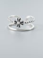 thumb 925 Sterling Silver Flower Vintage Stackable Ring 4