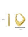 thumb Brass Geometric Minimalist Huggie Earring 1