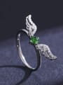 thumb 925 Sterling Silver Cubic Zirconia Wing Classic Band Ring 2