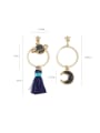 thumb Alloy With Gold Plated Fashion Moon Drop Earrings 4