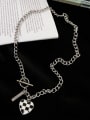 thumb Titanium Steel Enamel Heart Vintage Hollow Chain Necklace 2