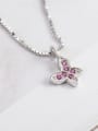 thumb 925 Sterling Silver Rhinestone  Minimalist Butterfly Pendant Necklace 2
