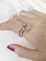 thumb 925 Sterling Silver Minimalist  Hollow Round Free Size Ring 0